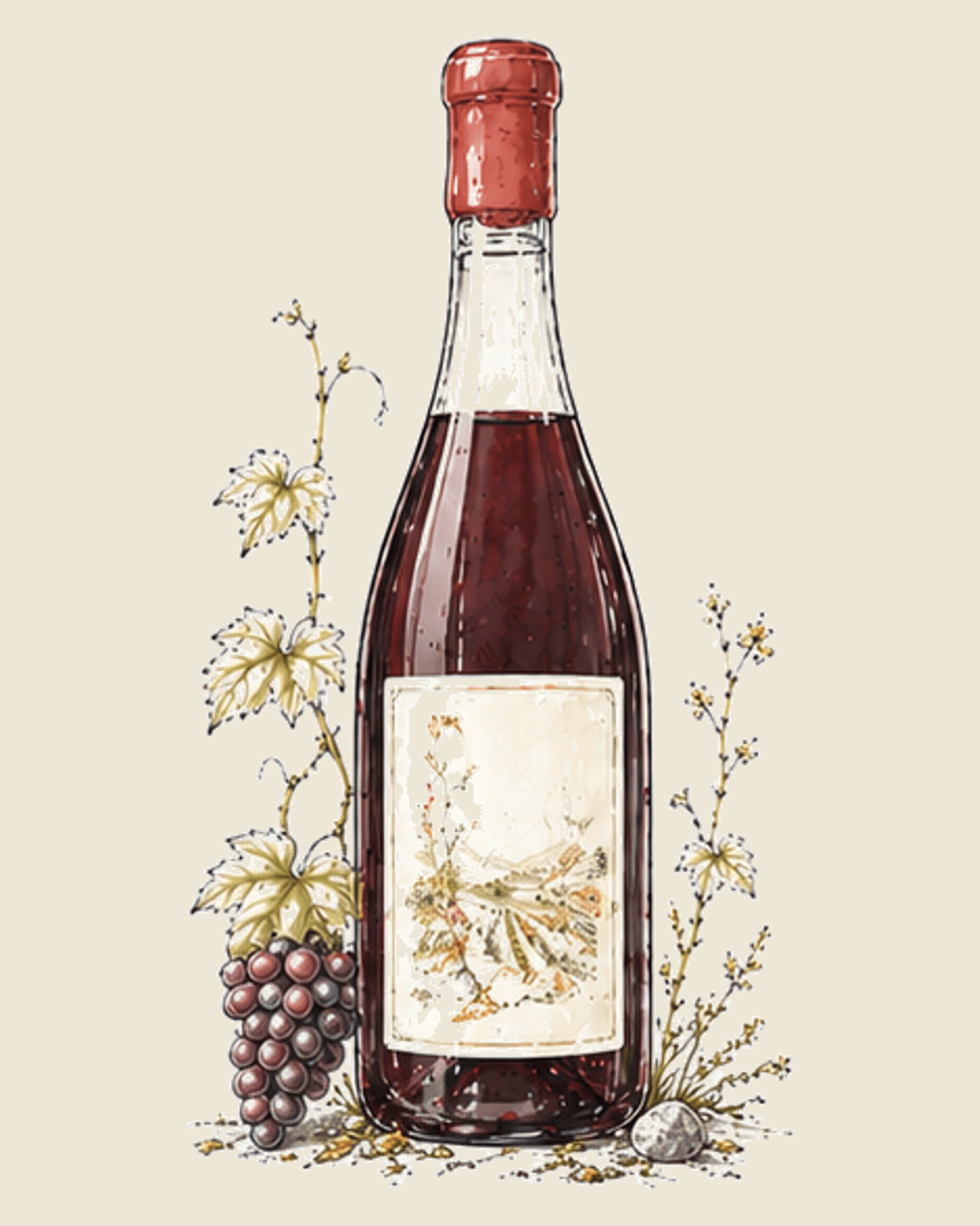 A Coteaux Champenois still wine on a wooden table.