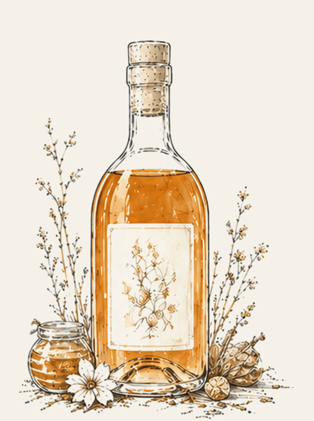 A bottle of Ratafia de Champagne.